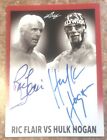 ??2014 Leaf Wrestling ?? Ric Flair Vs Hulk Hogan Dual On Card Auto # 3/5 Rare