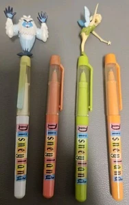 4 Vintage Disneyland Ball Point Pens TOPPERS Abominable Snowman Tinker Bell  - Picture 1 of 6