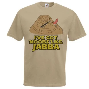 Mens I've Got Moobs Like Jabba Funny Galaxy Wars Parody Khaki Unisex T Shirt - Picture 1 of 7