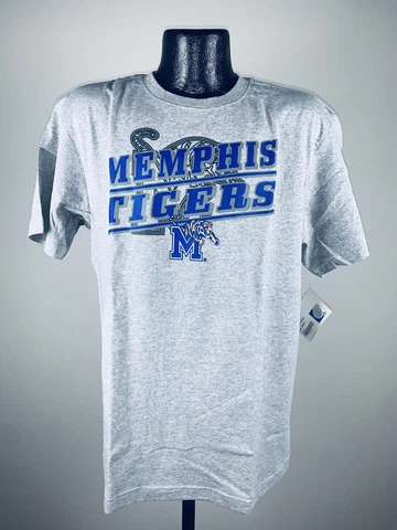 Men’s Genuine Stuff Memphis Tigers Gray Cotton Short Sleeve Shirt XL Cover