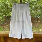 Joie White Gauzy Lightweight Culottes Cropped Size L