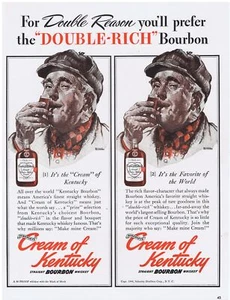 1940 Norman Rockwell Schenley's Cream of Kentucky Whiskey Print Ad - Picture 1 of 1
