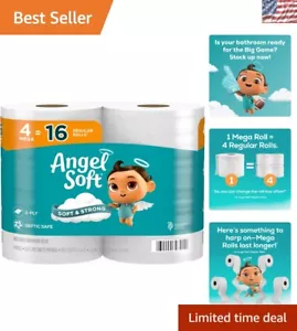 Angel Soft Toilettenpapier, 4 Mega Rollen = 16 normale Rollen, weiche und starke Toilette - Bild 1 von 9