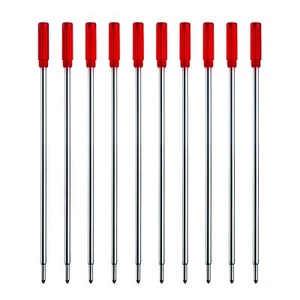 10PCS Red Ink Pen Refills Replaceable 1mm Medium Tip for Ballpoint Pens - Picture 1 of 4