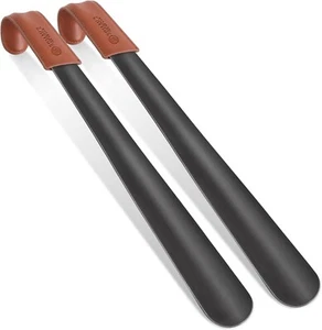 2 PACK Extra Long Shoe Horn 16.5" Long Handle Metal Shoehorn For Boots Men Women - Picture 1 of 12