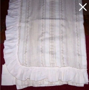 2 pc Vintage Curtain JCPenney Priscila BURLAP RARE 70's New - Picture 1 of 5