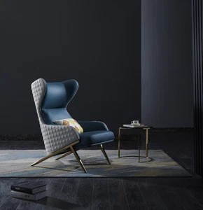 Sessel Design Couch Sofa Relax Leder Lounge Club Polster Sitzer Luxus Turkis Neu - Bild 1 von 12