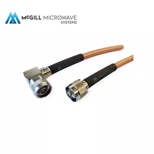 Cavo coassiale N maschio angolo retto a UHF maschio PL259 RG393 placcato argento -MENO PERDITA - Foto 1 di 4