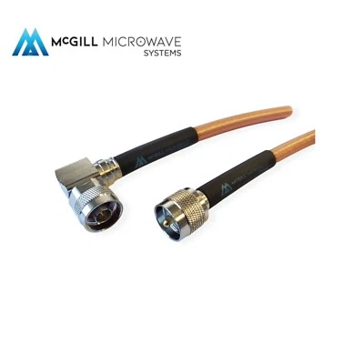 N Male Right angle to UHF male PL259 Cable Coax RG393 Silver plated -LOWEST LOSS - Image 1 of 4