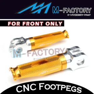 Gold Billet Front Rider Foot Pegs For Honda CB500F 13 - Picture 1 of 4