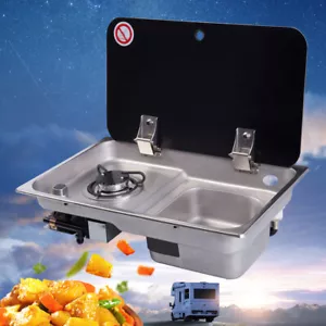 GR-903 Boat Caravan RV Camper 1 Burner LPG Gas Stove Hob With Sink Combo Cooktop - Bild 1 von 17