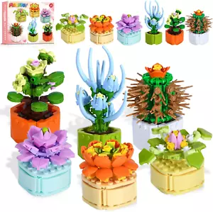 Flowers Succulents Botanical Collection Building Toys Set, Plants Office Home De - Picture 1 of 12
