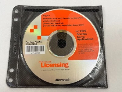 Microsoft Forefront Security for SharePoint with Service Pack 3 DVD with KEY! - Image 1 of 4