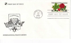 US Scott #2014, First Day Cover 6/30/82 Dunseith Single Peace Garden - Picture 1 of 1