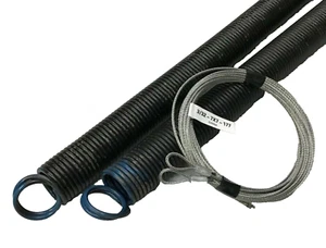 27-48-140 lbs 8' Blue Extension Springs & Safety Cables Overhead Garage Door - Picture 1 of 3