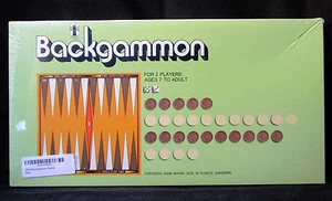 GIOCO DA TAVOLO BACKGAMMON VINTAGE (1973) NUOVO DI RAINBOW FUNZIONANTE SIGILLATO NUOVO CON SCATOLA - Foto 1 di 7