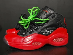 Men's Size 11 Reebok Question Mid Street Sleigh Red Black 76ers G57551 - Picture 1 of 9