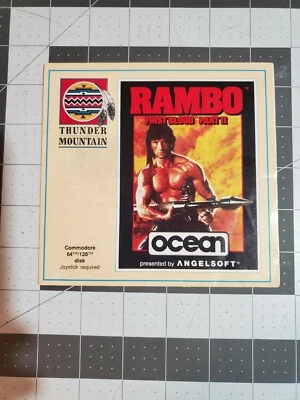 Rambo First Blood Part II Commodore 64/128 Thunder Mountain MANUAL ONLY - Image 1 of 3