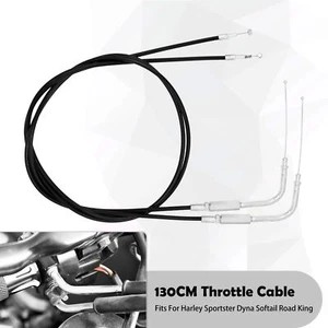 For Harley Sportster 883 1200 XL883 XL1200 Custom 130CM Throttle Cable Line Wire - Picture 1 of 16