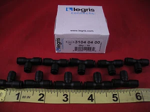 Lote de Camiseta Legris 3104 04 00 Qty (10) Union Ajuste 31040400 Tubo Negro 5/32" 4mm - Imagen 1 de 4