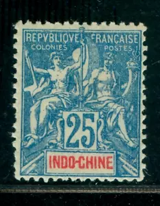 1901 Allegoria commercio e navigazione, Francia INDOCINA/Indocina, Michel 20 = 25 C., MLH - Foto 1 di 2