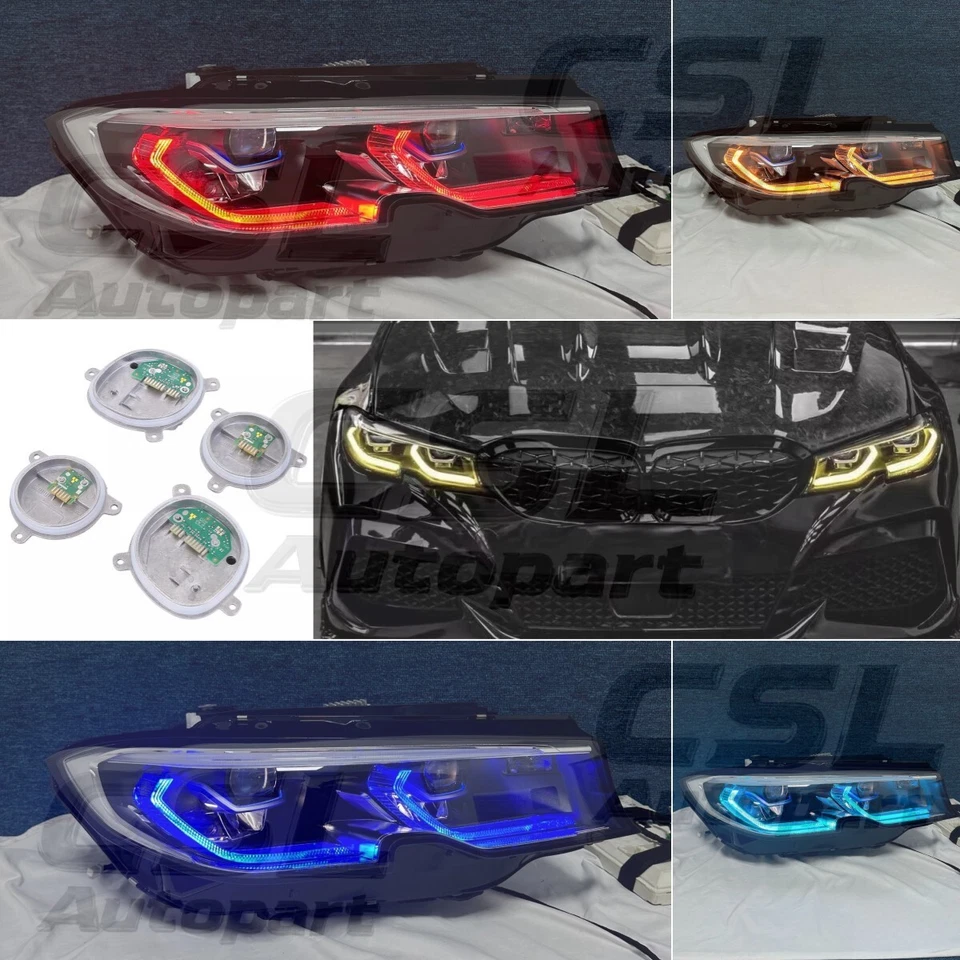 Módulos LED Angel Eye DRL para faros láser BMW 2019-2022 G20 G21 M340i M340iX Foto 1 de 4