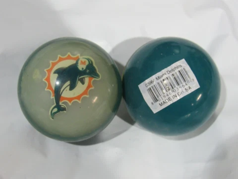 NFL Miami Dolphins Super Balls 2” Bouncy Rubber Balls Lot of 2 Cover