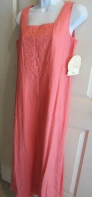 CHEROKEE coral pink sleeveless maxi dress Women M NWT - Image 1 of 4