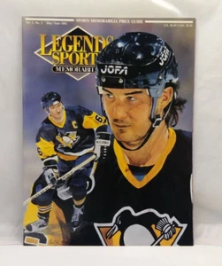 Legends Sports Memorabilia Magazine Vol 5 #3 Mario Lemieux w/ Uncut Card Sheet - Picture 1 of 4