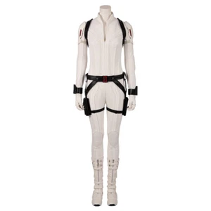 Popular Black Yelena Belova Natasha Cosplay Costume White Jumpsuit for Halloween - Picture 1 of 13