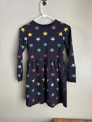 Primary Girl's Navy Blue Rainbow Star Sweatshirt Dress Long Sleeve Cozy Size 10 - Image 1 of 2