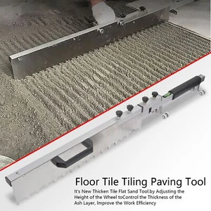 Floor Tile Leveling Paving Tool Adjustable Flat Sand Screed Mortar Trowel Tool - Picture 1 of 18