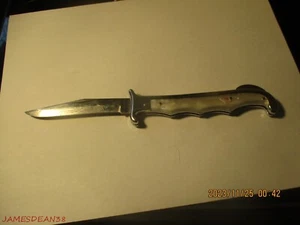 FAUX ? MOTHER OF PEARL LOCKBACK KNIFE FOLDING STAINLESS STEEL JAPAN - Picture 1 of 5