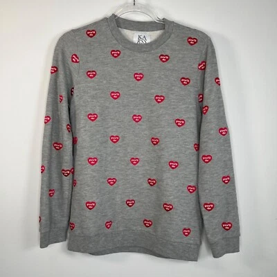 Толстовка Zoe Karssen с вышитыми сердцами You'll Do серая размер маленький - Изображение 1 из 4