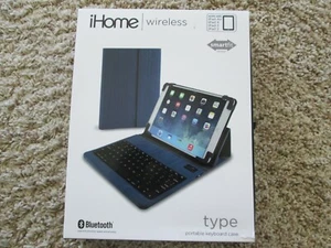 iHome Wireless Keyboard Folio Bluetooth Type Portable iPad Case Smartfit Design - Picture 1 of 4