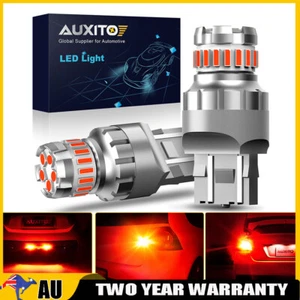 2x Car T20 W21W 7443 23-SMD 7440 LED Brake Backup Tail Reverse Light Bulbs Red - Picture 1 of 11