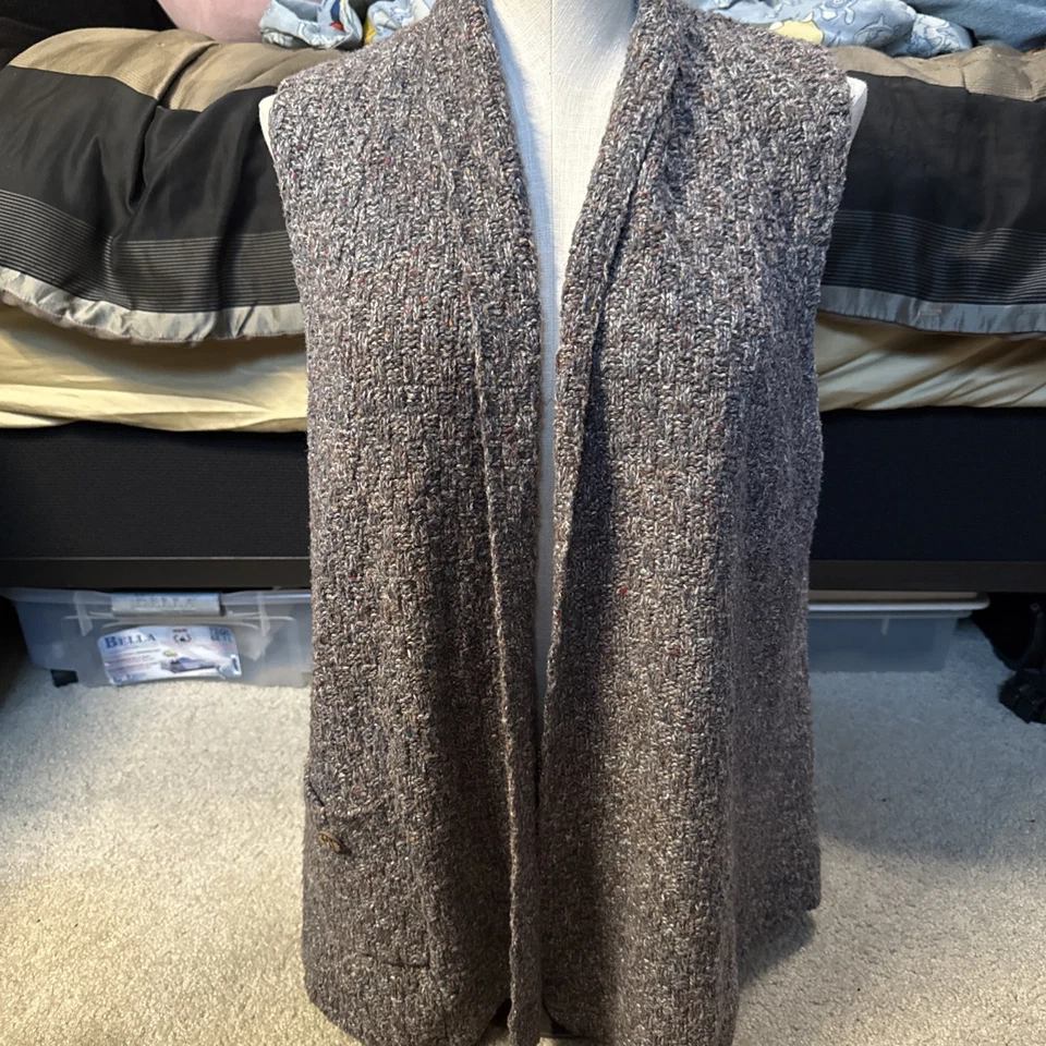 Chaleco cárdigan abierto tejido artístico boho bohi para mujer Habitat Clothes To Live In talla L Foto 1 de 4