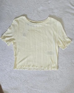 NWT Noisy May NMJUDY Short Sleeve Babylock Detail JRS 27032210 Top, Medium, - Picture 1 of 15