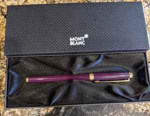 Montblanc Noblesse Oblige Füllfederhalter EF Aubergine (Burgund) mit Goldrand - Bild 1 von 15