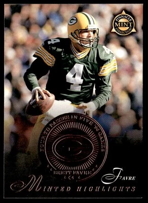 Pinnacle Mint #21 1997 Brett Favre fútbol Green Bay Packers Foto 1 de 2