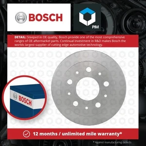2x Brake Discs Pair Solid fits VAUXHALL MOVANO C Rear 2021 on 279.7mm Set Bosch - Picture 1 of 6