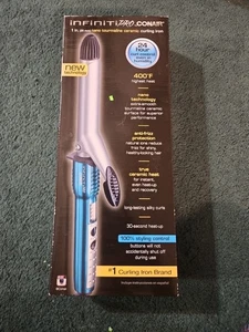 Infiniti Pro Conair Nano Tourmaline Ceramic Curling Iron 1 In Bonus Heat Shield - Picture 1 of 4
