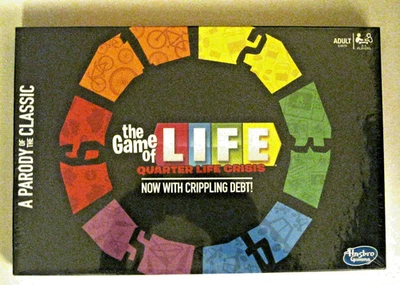THE GAME OF LIFE QUARTER LIFE CRISIS HASBRO 2018 CRIPPLING DEPT NEW/SEALED - Image 1 of 2