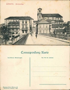 Postcard Leitmeritz Litoměřice Brückenstiege. Restaurant 1906 - Picture 1 of 3