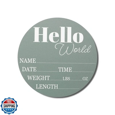 Hickory Hollow Designs - Placa de anúncio de bebê para meninos e meninas recém-nascidos (C - Imagem 1 de 4