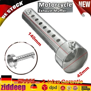 42x140mm Motorrad Auspufftopf Schalldämpfer Universal DB Killer Exhaust Muffler· - Bild 1 von 7