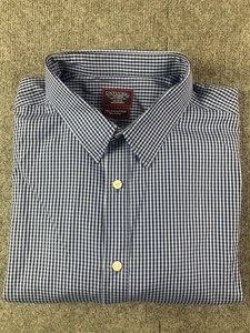 Untuckit Slim Fit Wrinkle Free Two Play Cotton Men Long Sleeve Shirt Sz XXL Blue - Picture 1 of 11