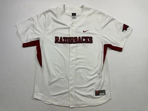 Nike Herren L Arkansas Razorbacks Full Button Baseball Trikot weiß - Bild 1 von 12