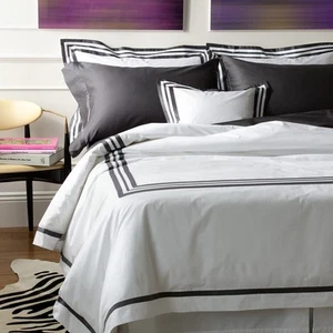 NEW Matouk Allegro Flat Sheet Silver Queen - Picture 1 of 3