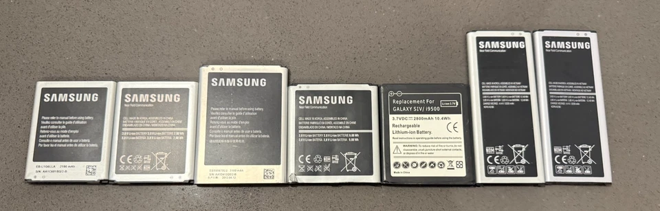 三星手机电池 - Misc 批量 7 件 - 未测试 — 第 1/4 张图片